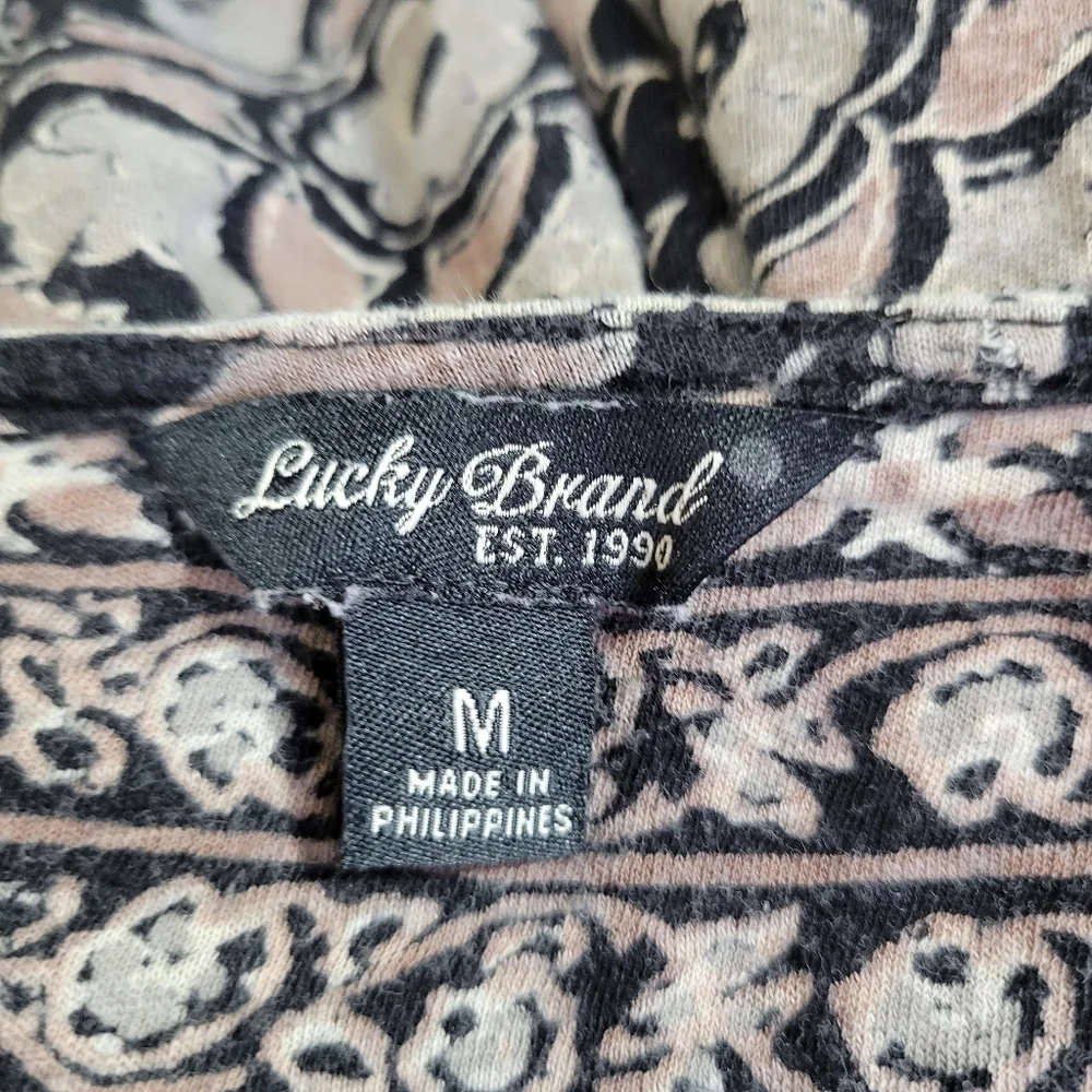 Lucky Brand Floral Print Pullover Blouse - Picture 5 of 5